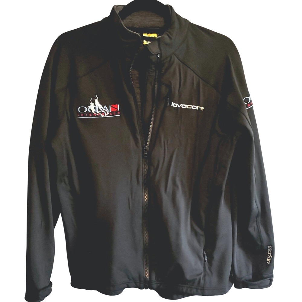 Lavacore Merino Wool Blend Insulated Black Full Zip Jacket Scuba Women's Medium
